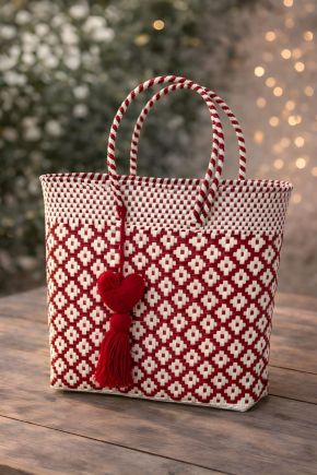 Oaxacan Tote and Heart Shaped Tassel