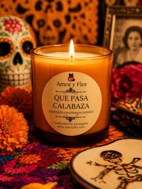 Que Pasa Calabaza Candle