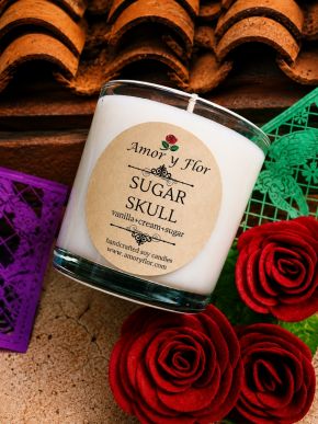 Sugar Skull Candle