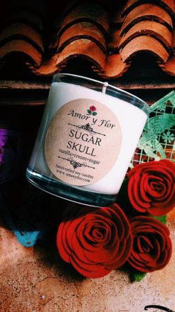 Sugar Skull Candle