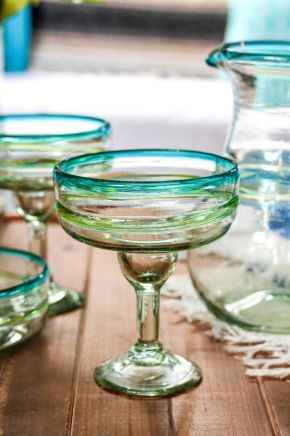 Hand Blown Margarita Glassware