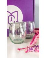 Hand Blown Wine Glasses Set 2 