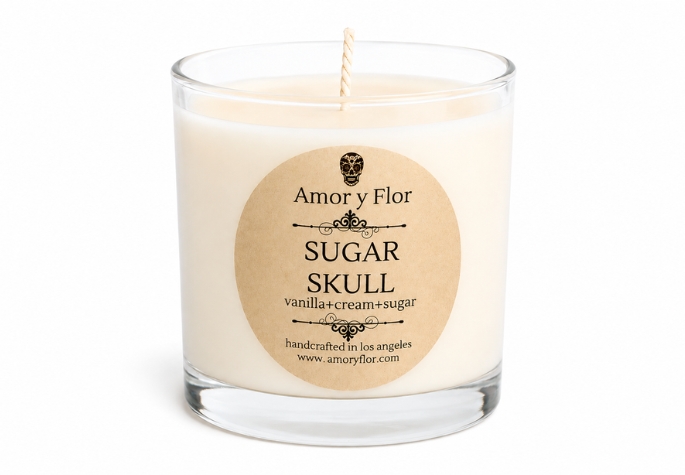 Excitement Photo for Sugar Skull Candle